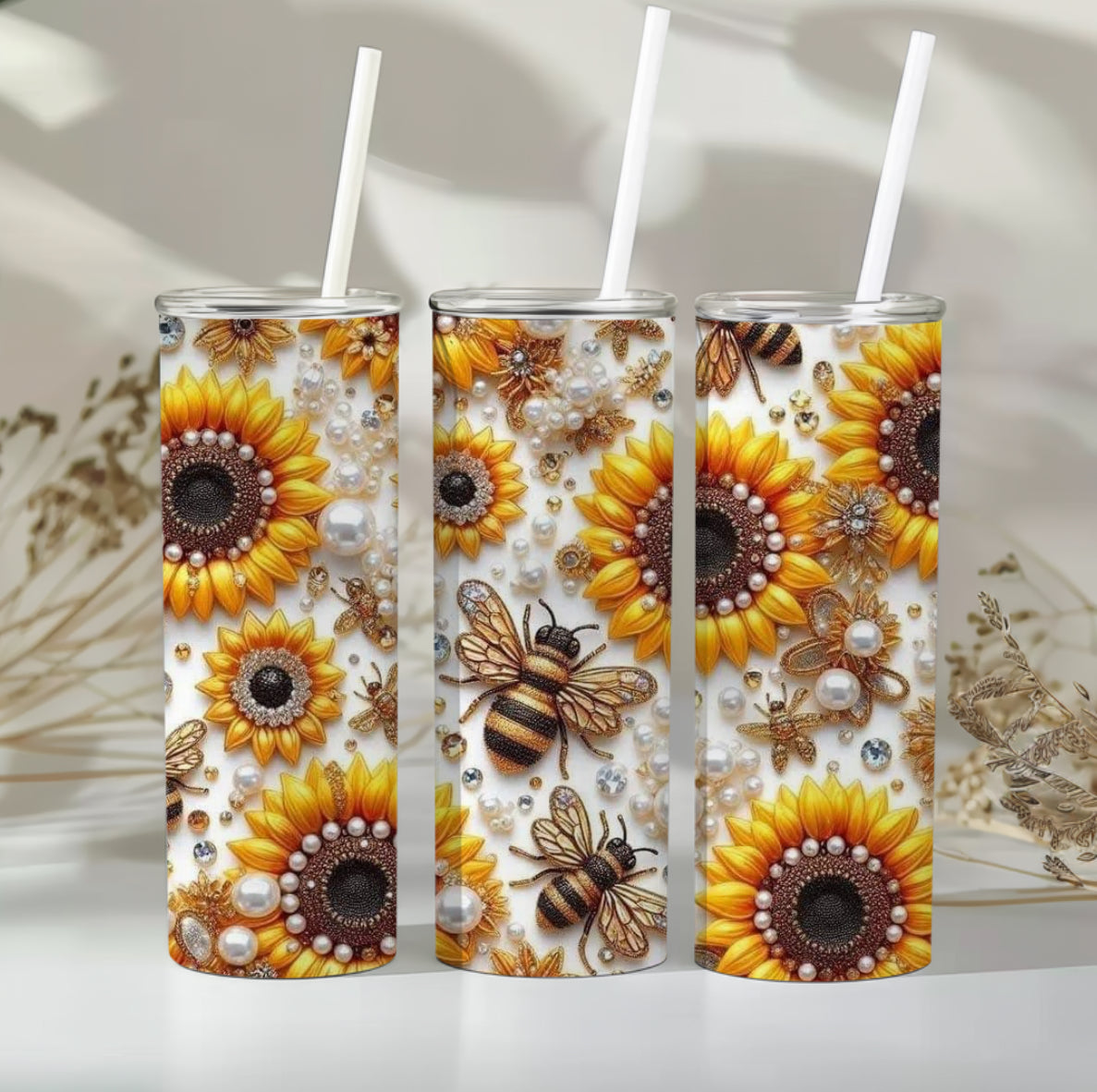 Sunflower/Bees Tumbler