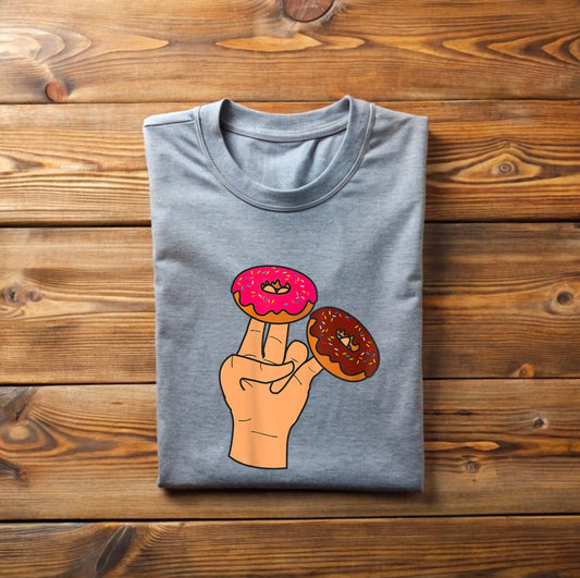 2 in the pink Donuts T-Shirt